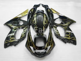 Black and Golden Flame - YZF600R Thundercat 96-07 Fairing Kit Vehicles & Parts > Vehicle Parts & Accessories > Motor