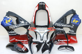 Black and Red Play Station - NINJA ZX-6R 00-02 Fairing Kit