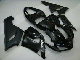 Black and Matte Black Factory Style - NINJA ZX-6R 05-06 Fairing Kit