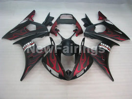 Matte Black and Red Flame - YZF-R6 03-04 Fairing Kit Vehicles & Parts > Vehicle Parts & Accessories > Motor Vehicle