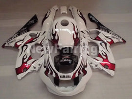 White and Red Flame - YZF600R Thundercat 96-07 Fairing Kit Vehicles & Parts > Vehicle Parts & Accessories > Motor