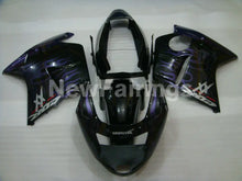 Carica l&#39;immagine nel visualizzatore di Gallery, Black and Purple Flame - CBR 1100 XX 96-07 Fairing Kit -