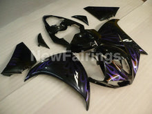 Carica l&#39;immagine nel visualizzatore di Gallery, Black Purple Flame - YZF-R1 12-14 Fairing Kit - Vehicles &amp;