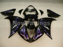 Carica l&#39;immagine nel visualizzatore di Gallery, Black Purple Flame - YZF-R1 12-14 Fairing Kit - Vehicles &amp;