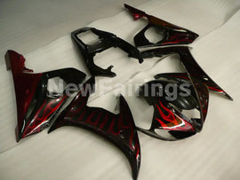 Black and Red Flame Without Decals - YZF-R6 03-04 Fairing Kit Vehicles & Parts > Vehicle Parts & Accessories > Motor