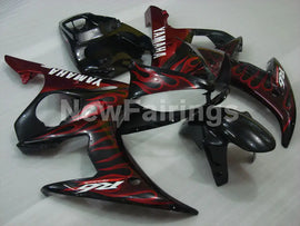 Black and Red Flame - YZF-R6 03-04 Fairing Kit Vehicles & Parts > Vehicle Parts & Accessories > Motor Vehicle Parts >