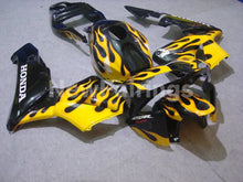 Carica l&#39;immagine nel visualizzatore di Gallery, Black and Yellow Flame - CBR600RR 03-04 Fairing Kit -