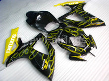 Carica l&#39;immagine nel visualizzatore di Gallery, Black and Yellow Flame - GSX-R600 06-07 Fairing Kit -