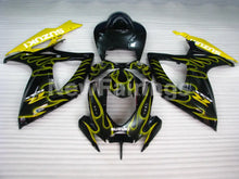 Carica l&#39;immagine nel visualizzatore di Gallery, Black and Yellow Flame - GSX-R600 06-07 Fairing Kit -