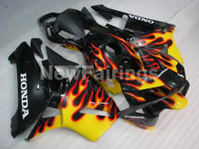 Carica l&#39;immagine nel visualizzatore di Gallery, Black and Yellow Red Flame - CBR600RR 03-04 Fairing Kit -