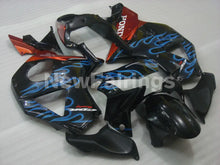 Carica l&#39;immagine nel visualizzatore di Gallery, Black and Blue Flame - CBR 954 RR 02-03 Fairing Kit -