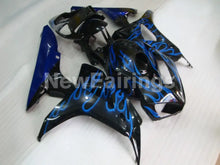 Carica l&#39;immagine nel visualizzatore di Gallery, Black Blue Flame - CBR1000RR 06-07 Fairing Kit - Vehicles &amp;
