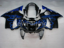 Carica l&#39;immagine nel visualizzatore di Gallery, Black and Blue Flame - CBR600 F4 99-00 Fairing Kit -