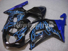 Carica l'immagine nel visualizzatore di Gallery, Black and Blue Flame - GSX-R600 01-03 Fairing Kit - Vehicles