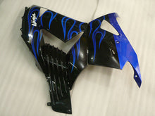 Carica l&#39;immagine nel visualizzatore di Gallery, Black and Blue Flame - NINJA ZX-14R 06-11 Fairing Kit