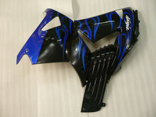 Carica l&#39;immagine nel visualizzatore di Gallery, Black and Blue Flame - NINJA ZX-14R 06-11 Fairing Kit