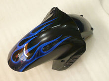 Carica l&#39;immagine nel visualizzatore di Gallery, Black and Blue Flame - NINJA ZX-14R 06-11 Fairing Kit