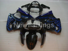 Carica l&#39;immagine nel visualizzatore di Gallery, Black and Blue Flame NINJA ZX 6R 00 02 Fairing Kit Vehicles