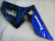 Carica l'immagine nel visualizzatore di Gallery, Black and Blue Flame - NINJA ZX-6R 03-04 Fairing Kit
