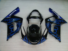 Carica l'immagine nel visualizzatore di Gallery, Black and Blue Flame - NINJA ZX-6R 03-04 Fairing Kit