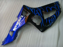 Carica l'immagine nel visualizzatore di Gallery, Black and Blue Flame - NINJA ZX-6R 03-04 Fairing Kit