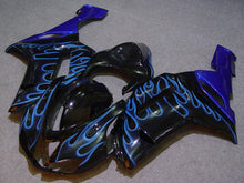 Carica l'immagine nel visualizzatore di Gallery, Black and Blue Flame - NINJA ZX-6R 07-08 Fairing Kit
