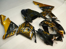 Carica immagine nel visualizzatore della galleria, Black and Golden Flame - NINJA ZX-10R 04-05 Fairing Kit