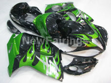 Carica l'immagine nel visualizzatore di Gallery, Black and Green Flame - GSX1300R Hayabusa 08-20 Fairing Kit