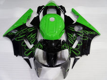 Carica l&#39;immagine nel visualizzatore di Gallery, Black and Green Flame - NINJA ZX-12R 00-01 Fairing Kit