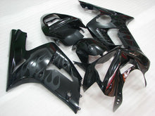 Carica l'immagine nel visualizzatore di Gallery, Black and Grey Flame - NINJA ZX-6R 03-04 Fairing Kit