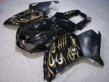 Carica l&#39;immagine nel visualizzatore di Gallery, Black and Matte Black with Golden Flame - NINJA ZX-14R