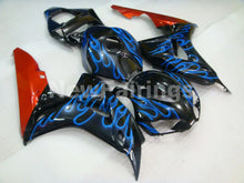 Carica l&#39;immagine nel visualizzatore di Gallery, Black Orange and Blue Flame - CBR1000RR 06-07 Fairing Kit -