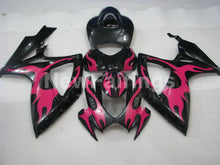Carica l&#39;immagine nel visualizzatore di Gallery, Black and Pink Flame - GSX-R600 06-07 Fairing Kit -