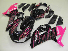 Carica l&#39;immagine nel visualizzatore di Gallery, Black and Pink Flame - NINJA ZX-14R 06-11 Fairing Kit