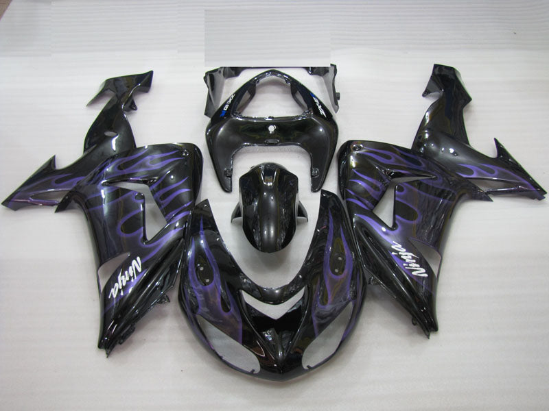 Black and Purple Flame - NINJA ZX-10R 06-07 Fairing Kit