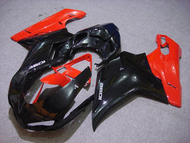 Black and Red Factory Style - Ducati 1098 07-11 Fairing Kit