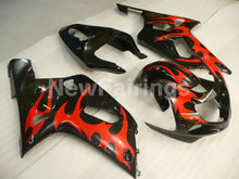 Carica l'immagine nel visualizzatore di Gallery, Black and Red Flame - GSX-R600 01-03 Fairing Kit - Vehicles
