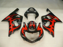 Carica l'immagine nel visualizzatore di Gallery, Black and Red Flame - GSX-R600 01-03 Fairing Kit - Vehicles