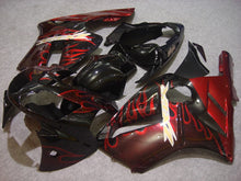 Carica l&#39;immagine nel visualizzatore di Gallery, Black and Red Flame - NINJA ZX-12R 02-04 Fairing Kit