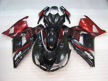 Carica l&#39;immagine nel visualizzatore di Gallery, Black and Red Flame - NINJA ZX-14R 06-11 Fairing Kit