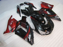 Carica l&#39;immagine nel visualizzatore di Gallery, Black and Red Flame - NINJA ZX-14R 06-11 Fairing Kit