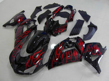 Carica l&#39;immagine nel visualizzatore di Gallery, Black and Red Flame - NINJA ZX-14R 06-11 Fairing Kit