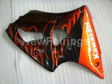 Carica l&#39;immagine nel visualizzatore di Gallery, Black Red Flame NINJA ZX 6R 00 02 Fairing Kit Vehicles &amp;
