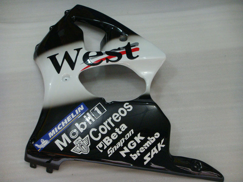 Black and White West - NINJA ZX-6R 00-02 Fairing Kit