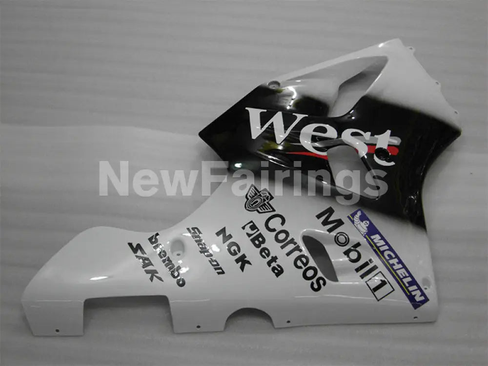 Black and White WEST - NINJA ZX-6R 94-97 Fairing Kit Vehicles & Parts > Vehicle Parts & Accessories > Motor Vehicle