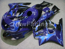 Carica l&#39;immagine nel visualizzatore di Gallery, Blue and Black Flame - CBR600 F3 97-98 Fairing Kit -