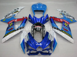 Blue and White ROCKSTAR - GSX-R750 08-10 Fairing Kit