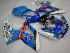 Blue and White ROCKSTAR - GSX-R750 08-10 Fairing Kit