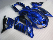 Carica l&#39;immagine nel visualizzatore di Gallery, Blue and Black Flame - NINJA ZX-14R 06-11 Fairing Kit