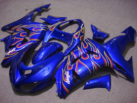 Blue and Red Flame - NINJA ZX-10R 06-07 Fairing Kit